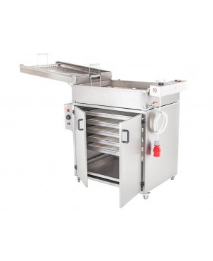 Doughnut fryer with a proofer