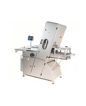 Bread slicer bakery machine with band knives