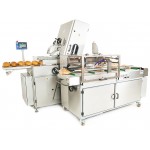 Bread bagging and packaging line station