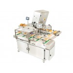 Bread bagging and packaging line station